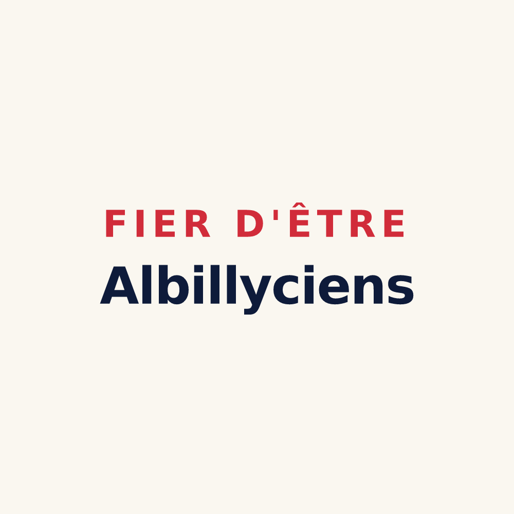 Tasse « Fier d'être Albillyciens » — design pour Aubilly