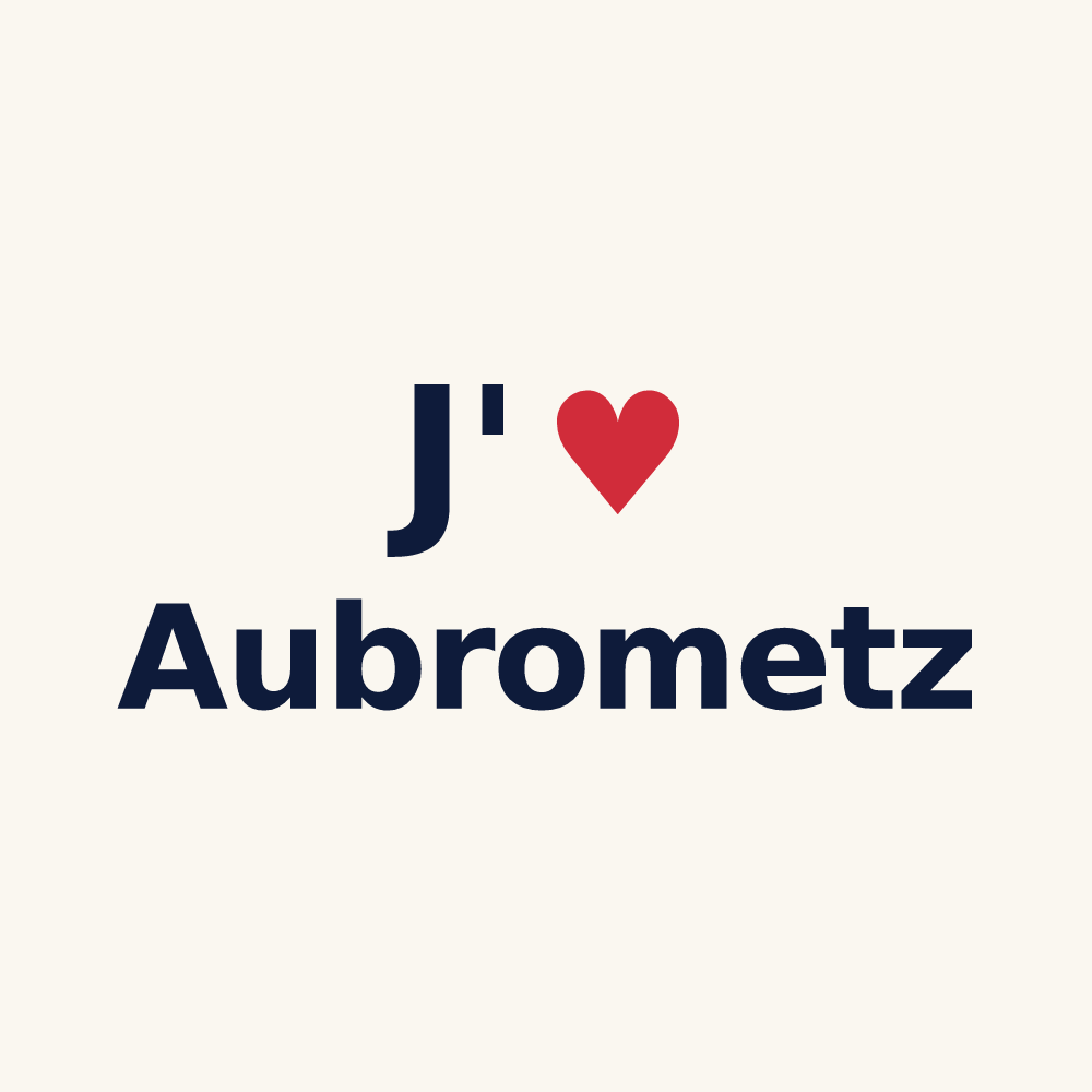 Tasse personnalisée Aubrometz — design J'aime Aubrometz