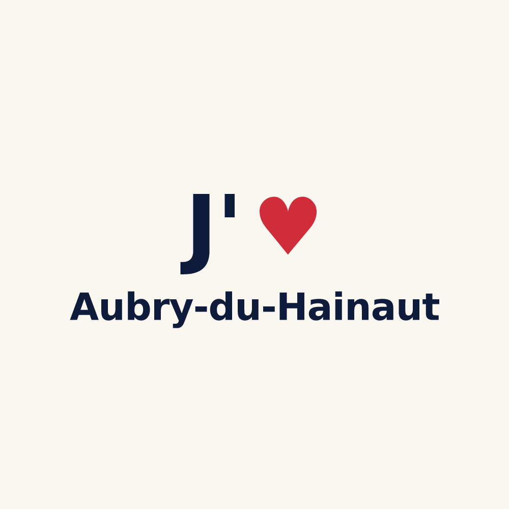 Tasse personnalisée Aubry-du-Hainaut — design J'aime Aubry-du-Hainaut