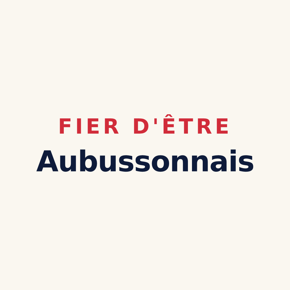 Tasse « Fier d'être Aubussonnais » — design pour Aubusson-d'Auvergne