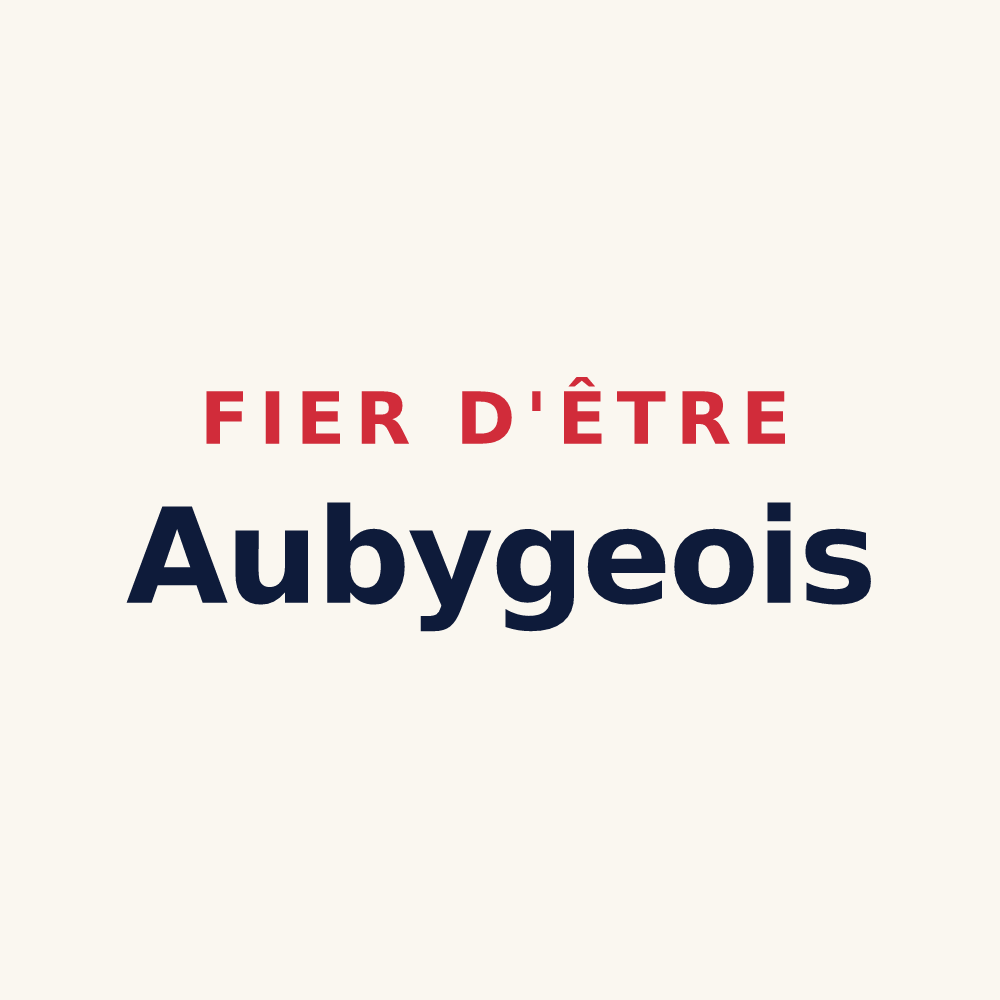 Tasse « Fier d'être Aubygeois » — design pour Auby