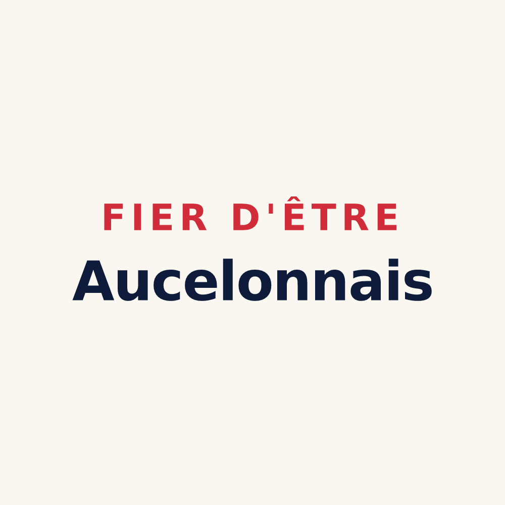 Tasse « Fier d'être Aucelonnais » — design pour Aucelon