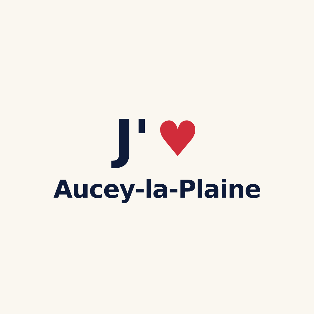 Tasse personnalisée Aucey-la-Plaine — design J'aime Aucey-la-Plaine