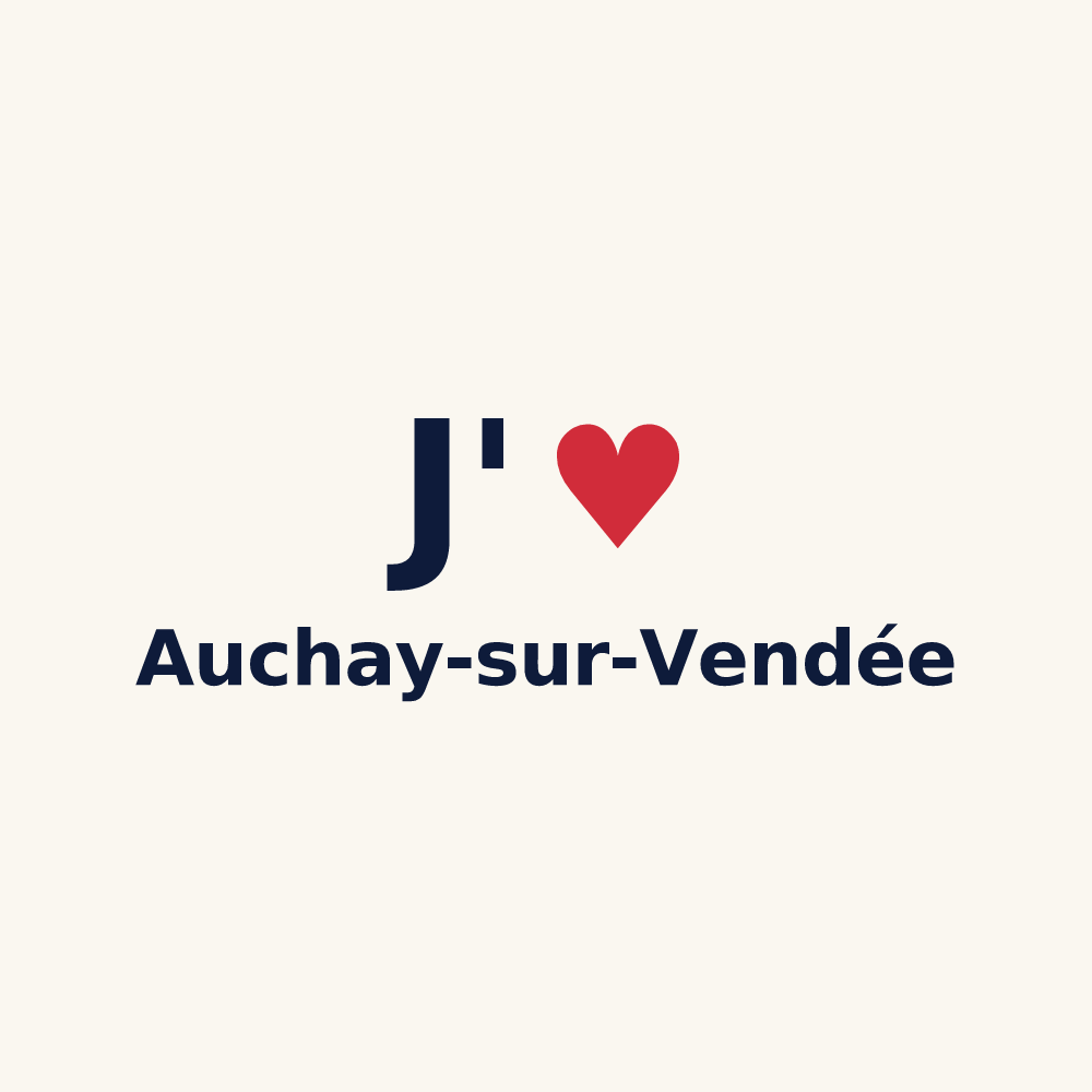 Tasse personnalisée Auchay-sur-Vendée — design J'aime Auchay-sur-Vendée