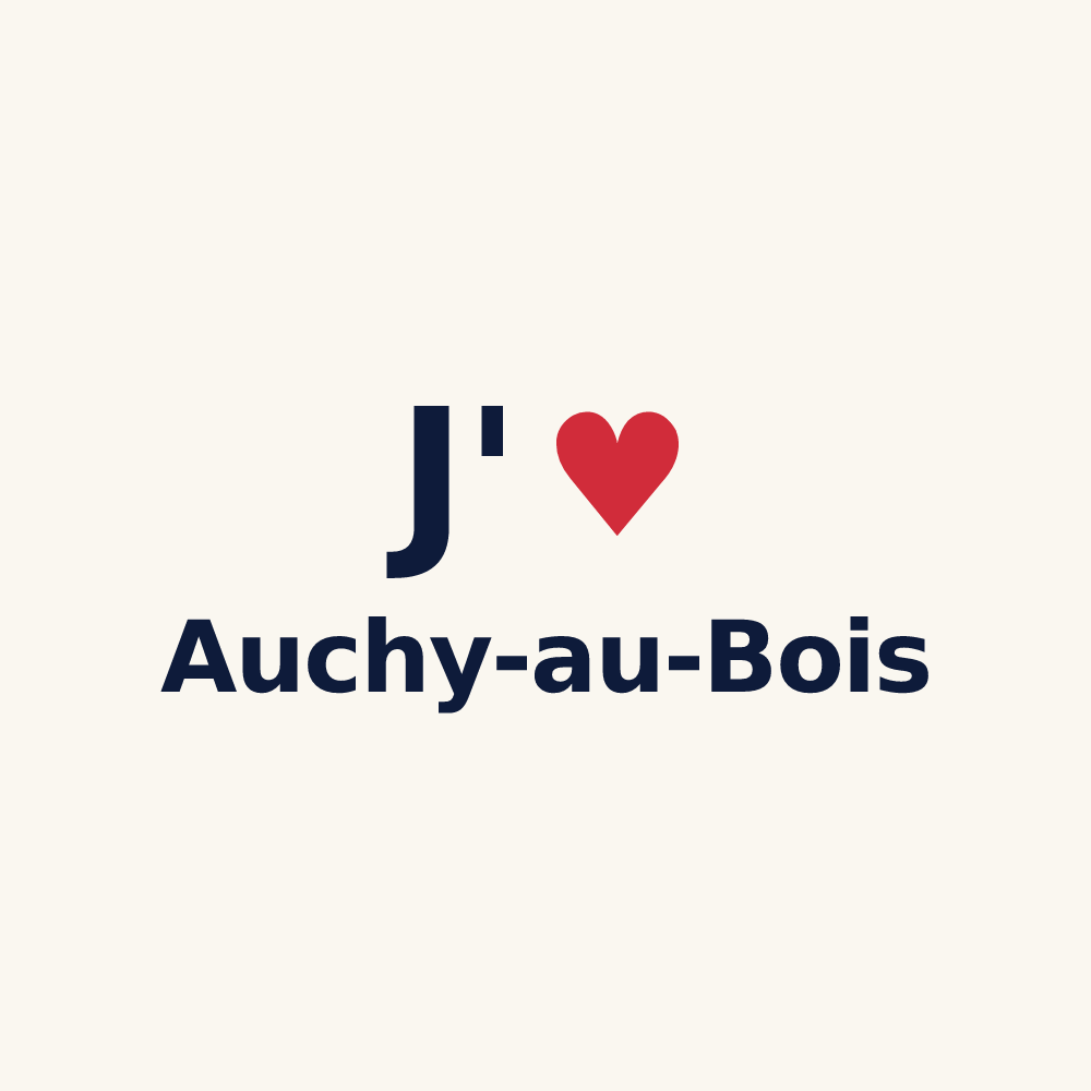 Tasse personnalisée Auchy-au-Bois — design J'aime Auchy-au-Bois
