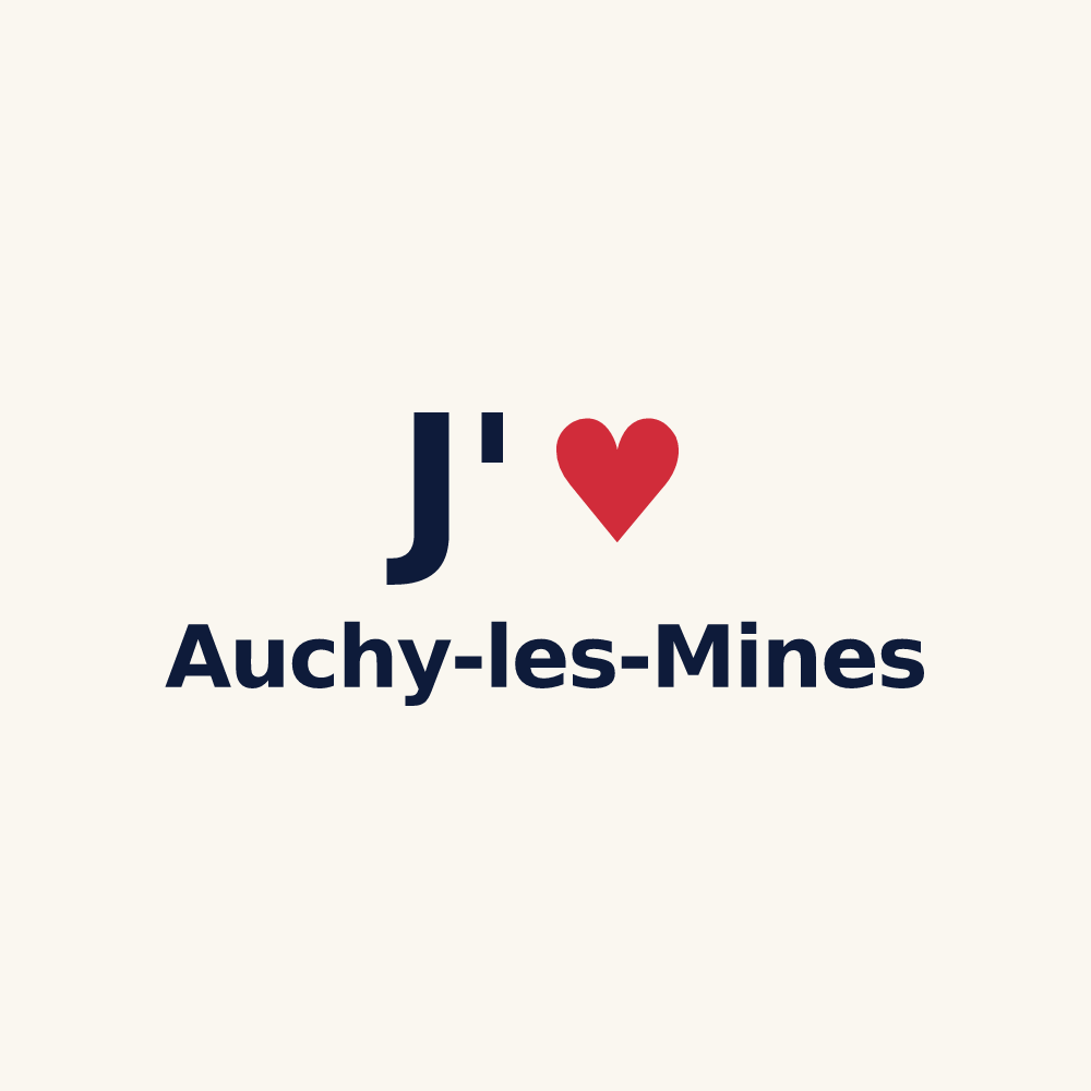 Tasse personnalisée Auchy-les-Mines — design J'aime Auchy-les-Mines