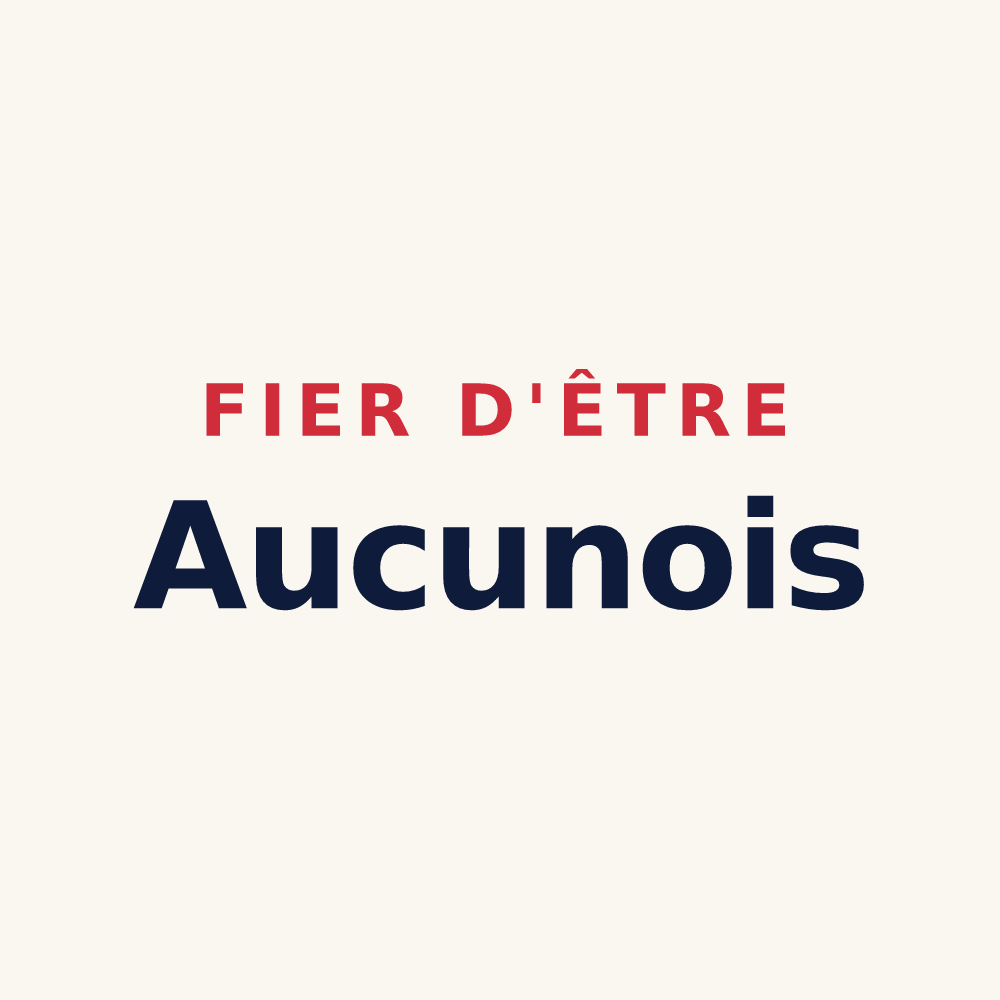 Tasse « Fier d'être Aucunois » — design pour Aucun