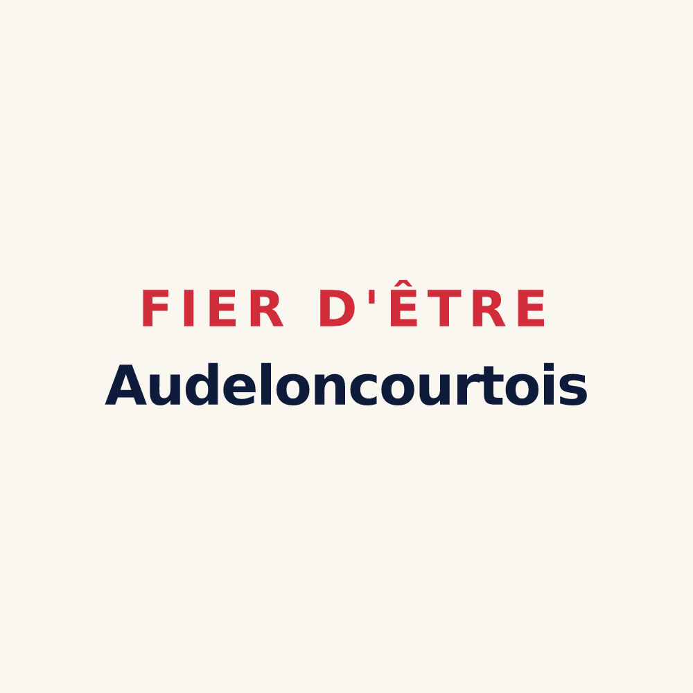 Tasse « Fier d'être Audeloncourtois » — design pour Audeloncourt