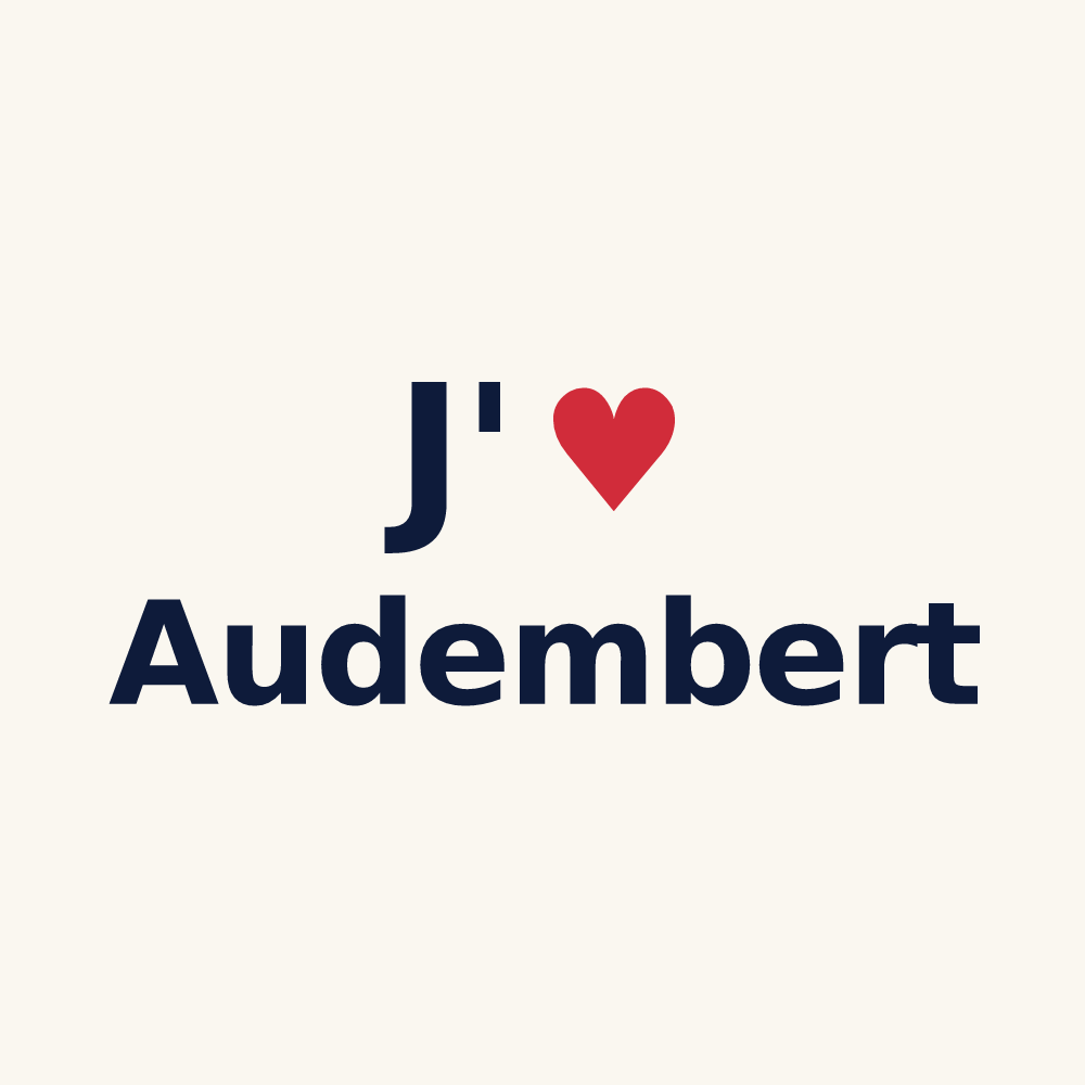 Tasse personnalisée Audembert — design J'aime Audembert