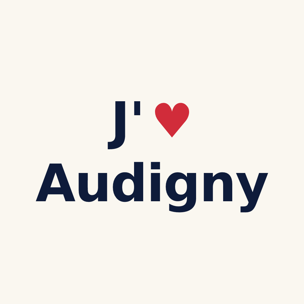 Tasse personnalisée Audigny — design J'aime Audigny