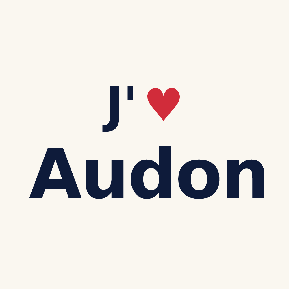 Tasse personnalisée Audon — design J'aime Audon