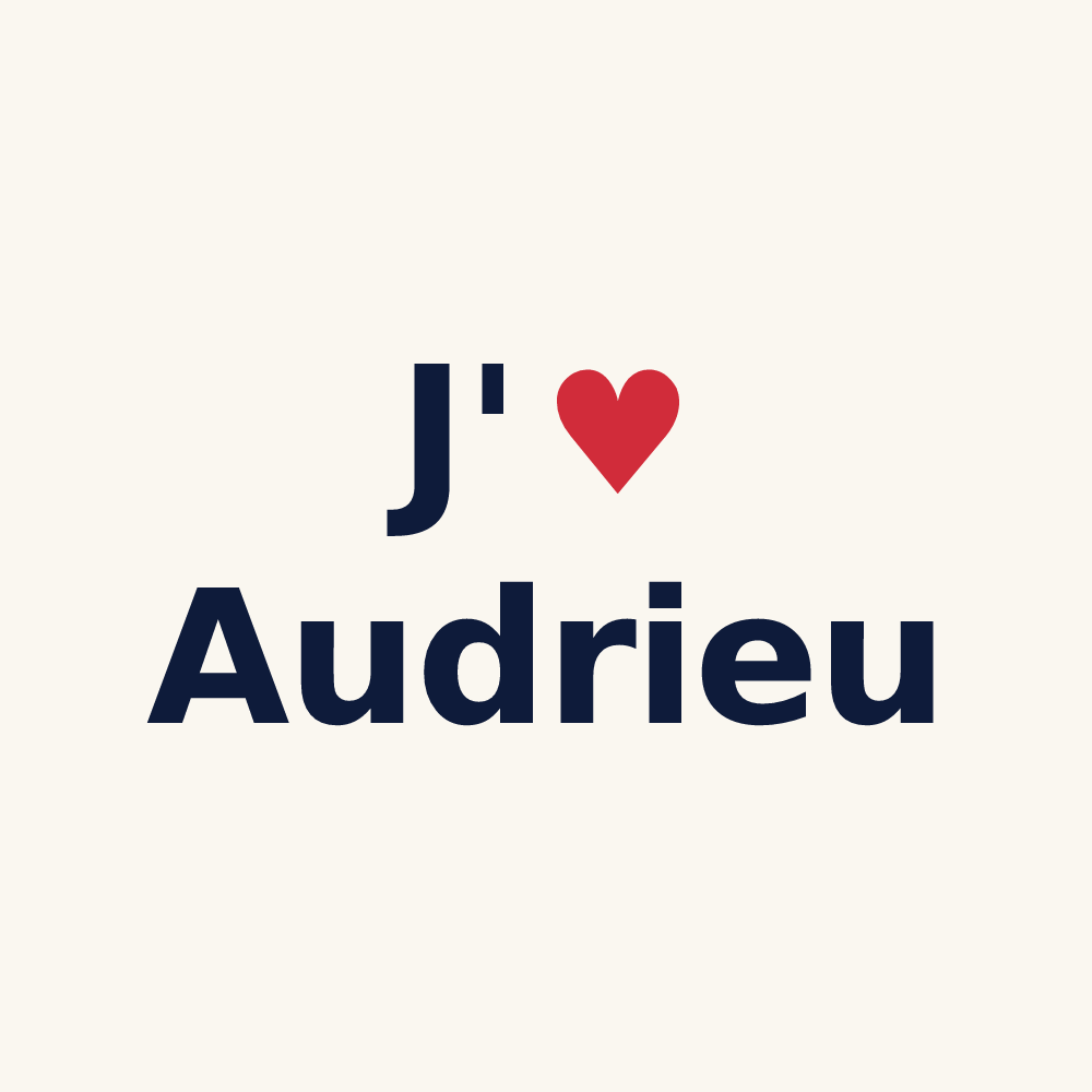 Tasse personnalisée Audrieu — design J'aime Audrieu