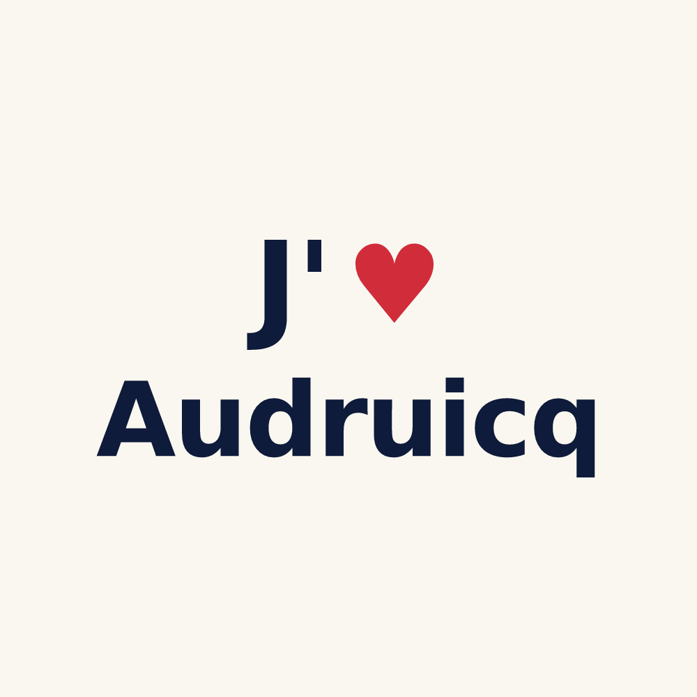 Tasse personnalisée Audruicq — design J'aime Audruicq