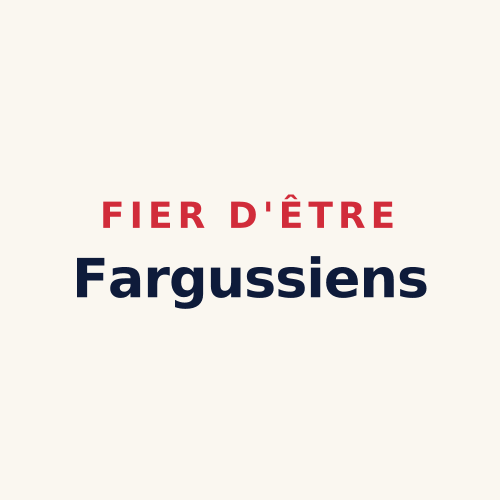 Tasse « Fier d'être Fargussiens » — design pour Auffargis