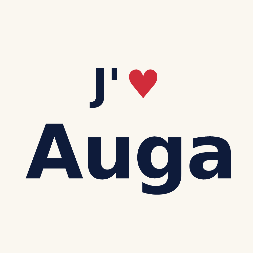 Tasse personnalisée Auga — design J'aime Auga