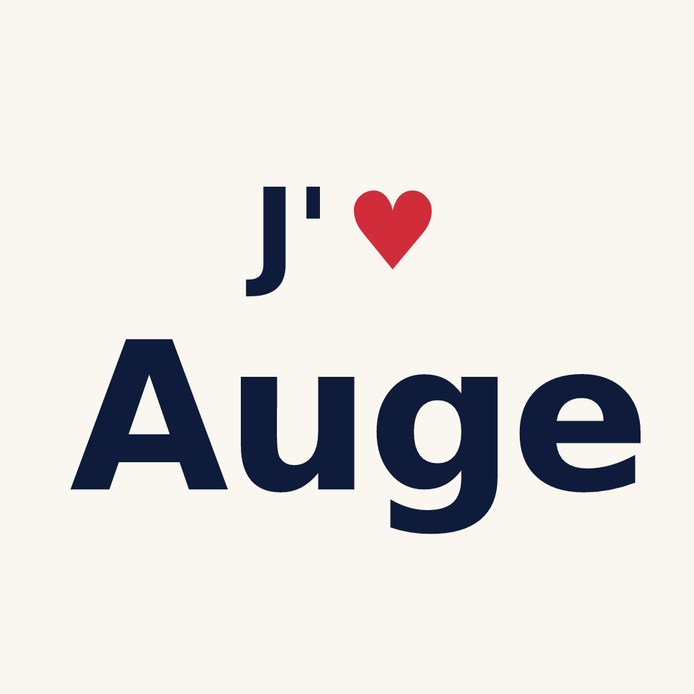 Tasse personnalisée Auge — design J'aime Auge