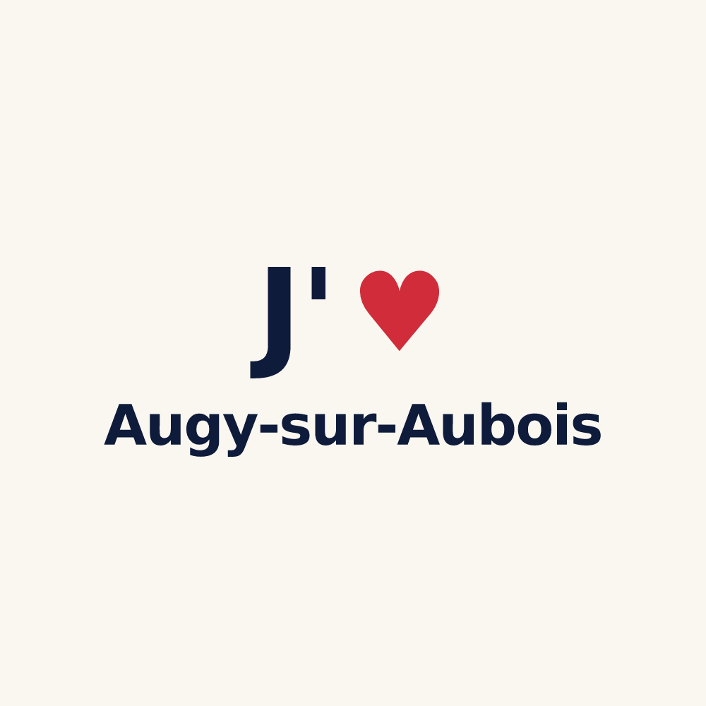 Tasse personnalisée Augy-sur-Aubois — design J'aime Augy-sur-Aubois