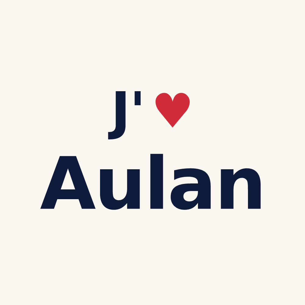 Tasse personnalisée Aulan — design J'aime Aulan