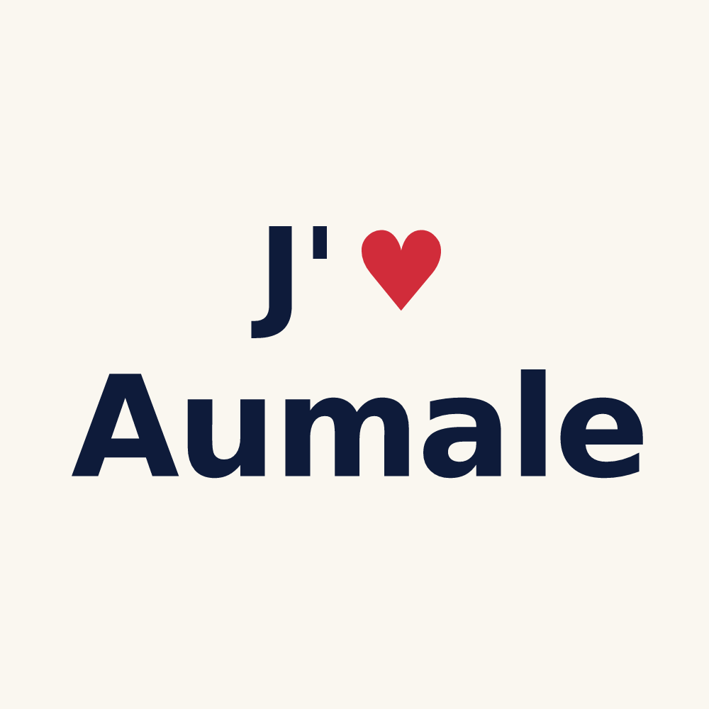 Tasse personnalisée Aumale — design « J'aime Aumale » imprimé sur la tasse