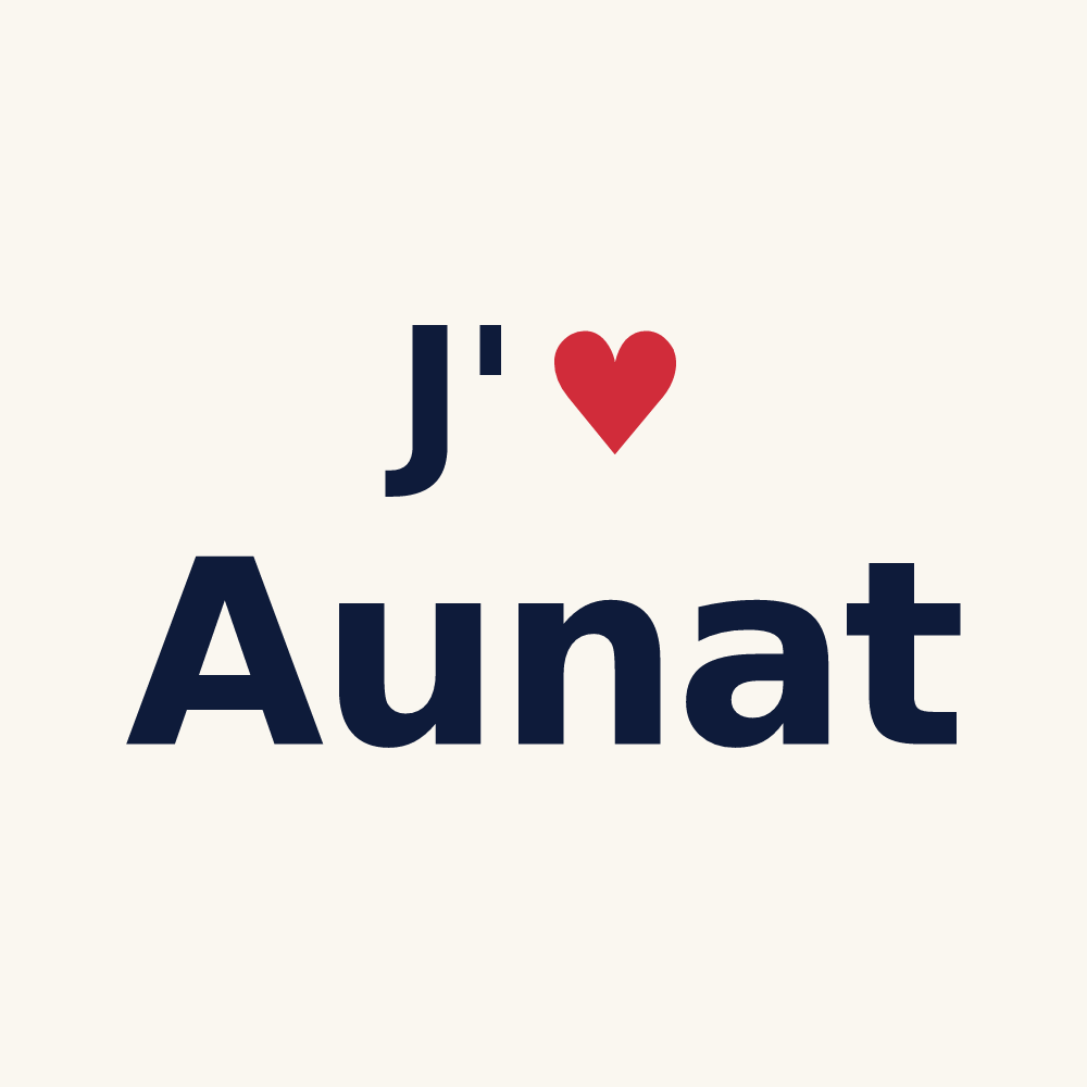 Tasse personnalisée Aunat — design J'aime Aunat