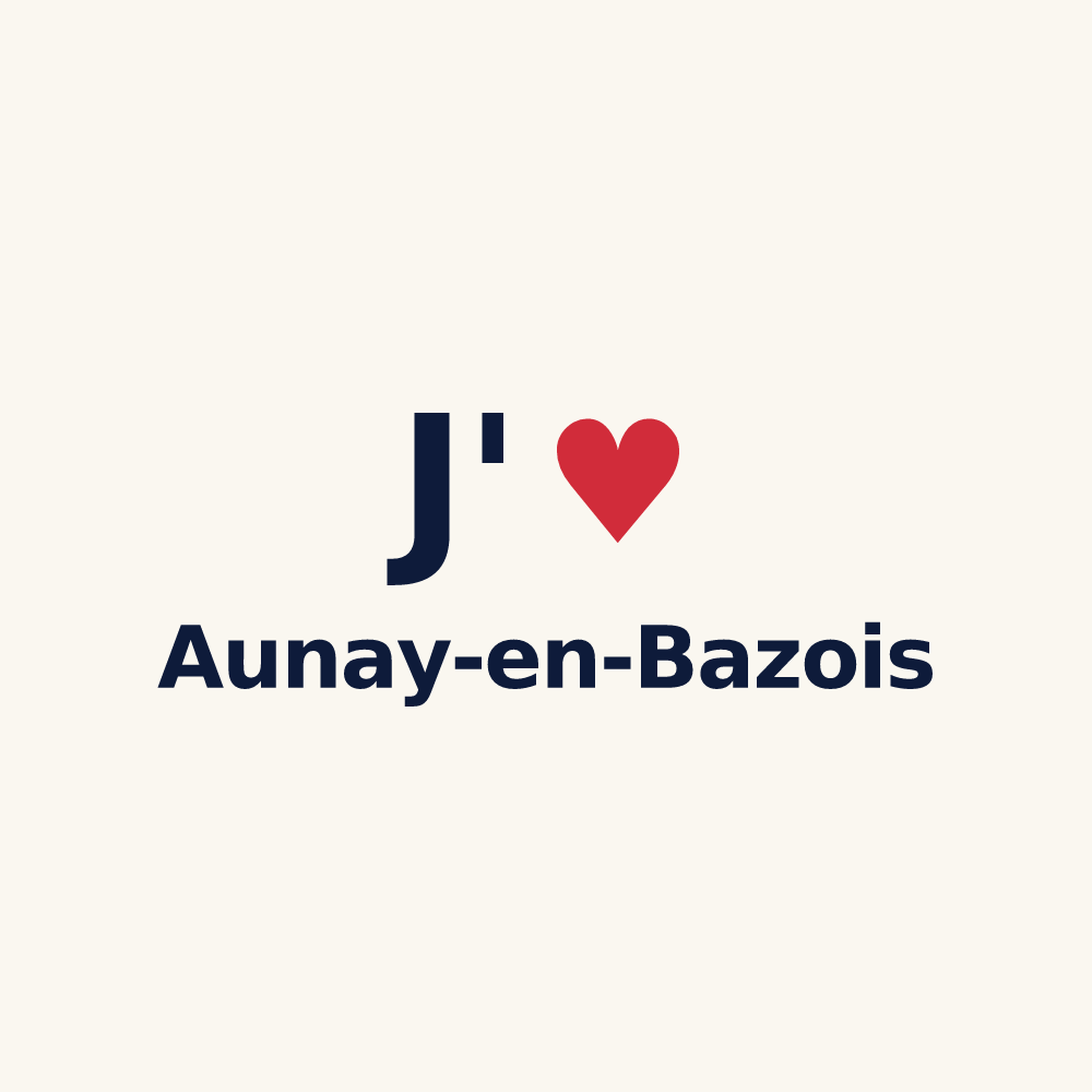 Tasse personnalisée Aunay-en-Bazois — design J'aime Aunay-en-Bazois