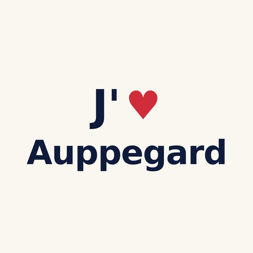 Tasse personnalisée Auppegard — design J'aime Auppegard