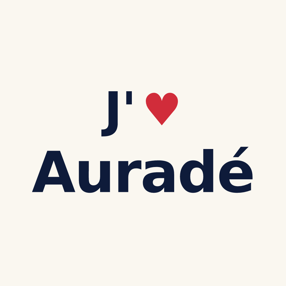 Tasse personnalisée Auradé — design J'aime Auradé