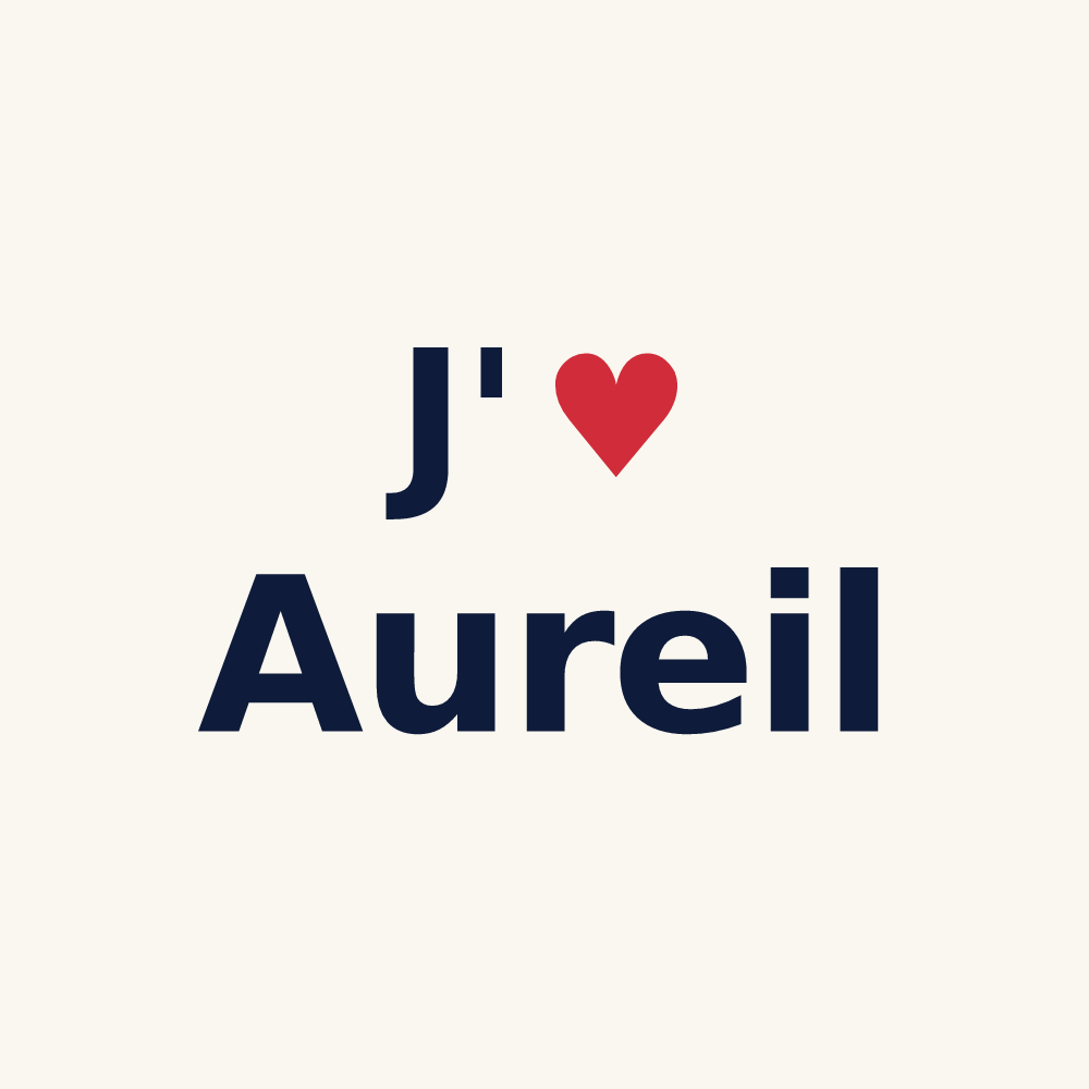 Tasse personnalisée Aureil — design J'aime Aureil