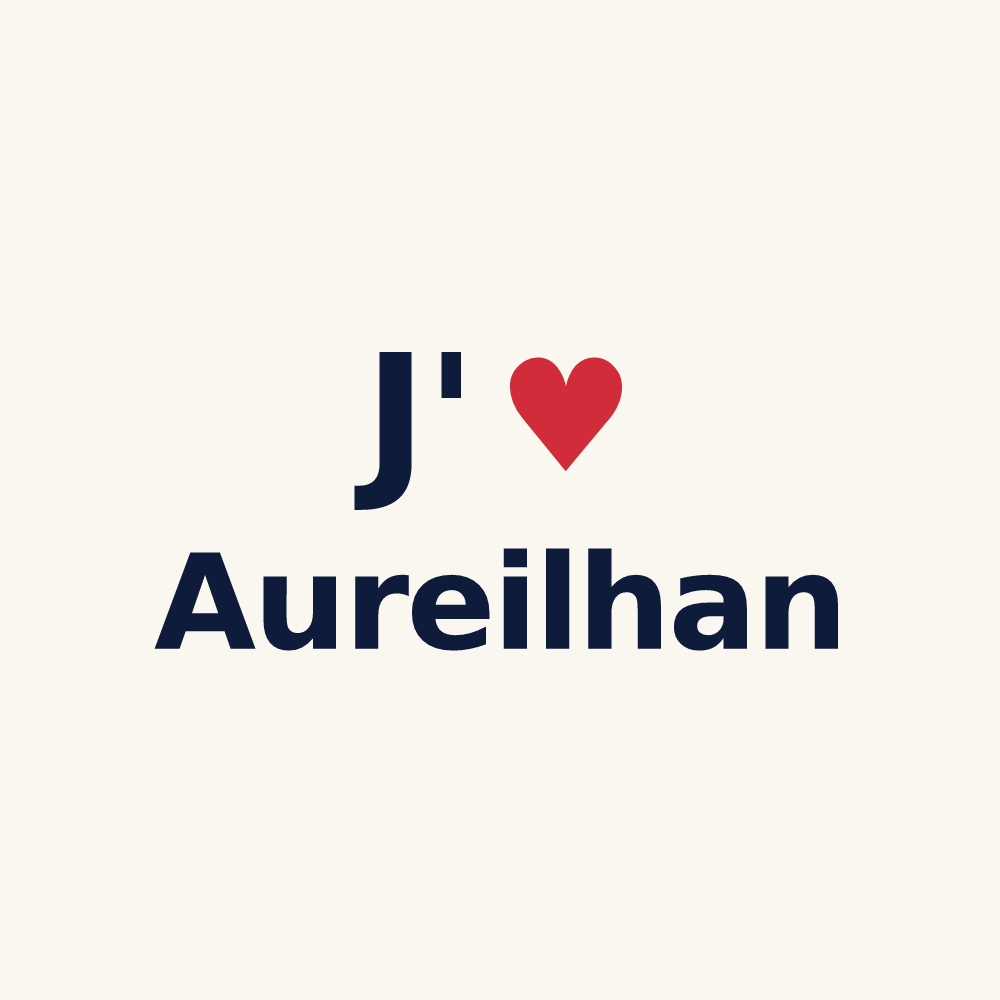 Tasse personnalisée Aureilhan — design J'aime Aureilhan