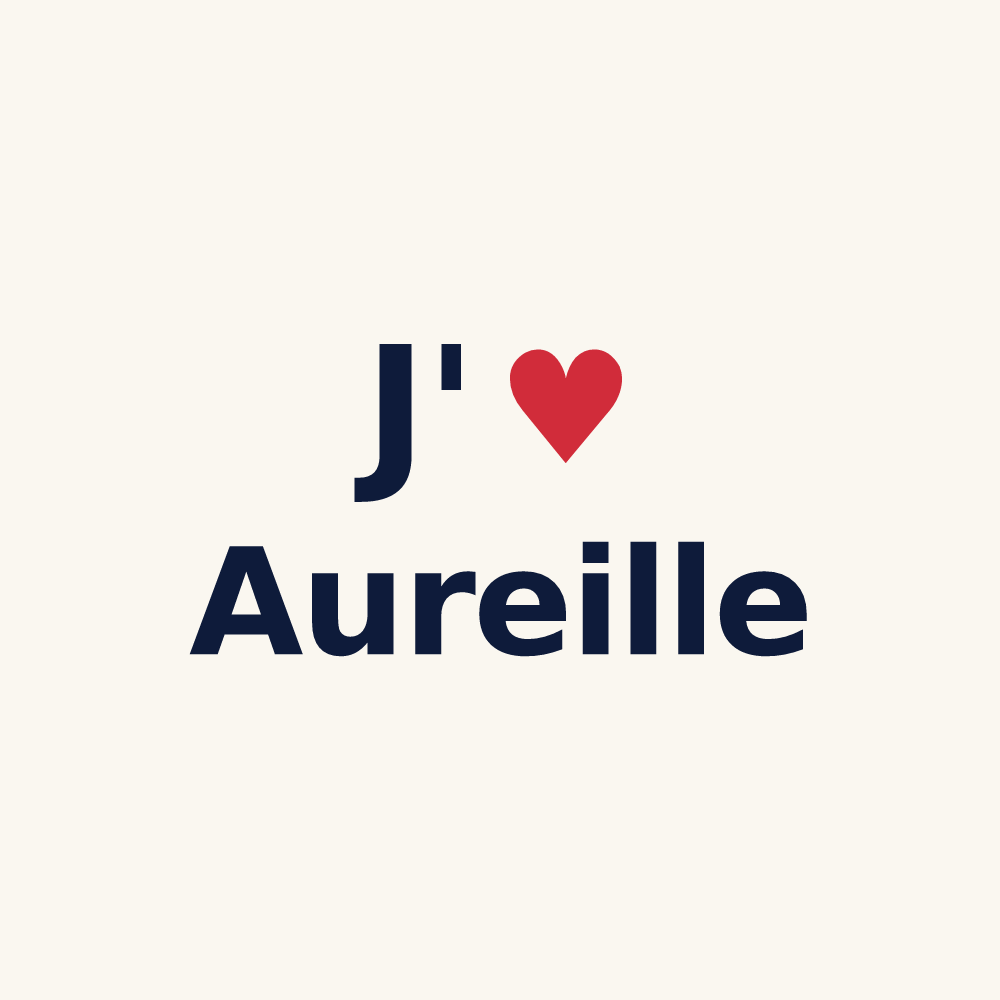 Tasse personnalisée Aureille — design J'aime Aureille