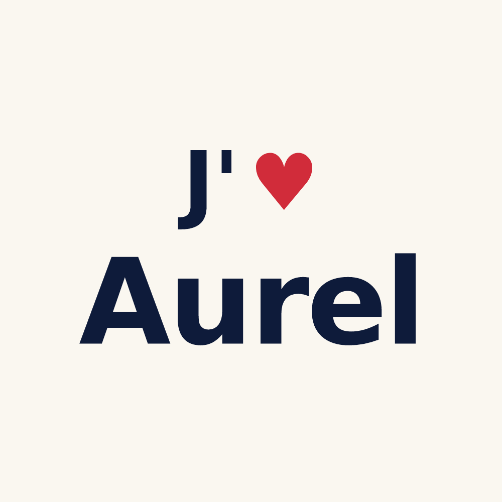 Tasse personnalisée Aurel — design J'aime Aurel