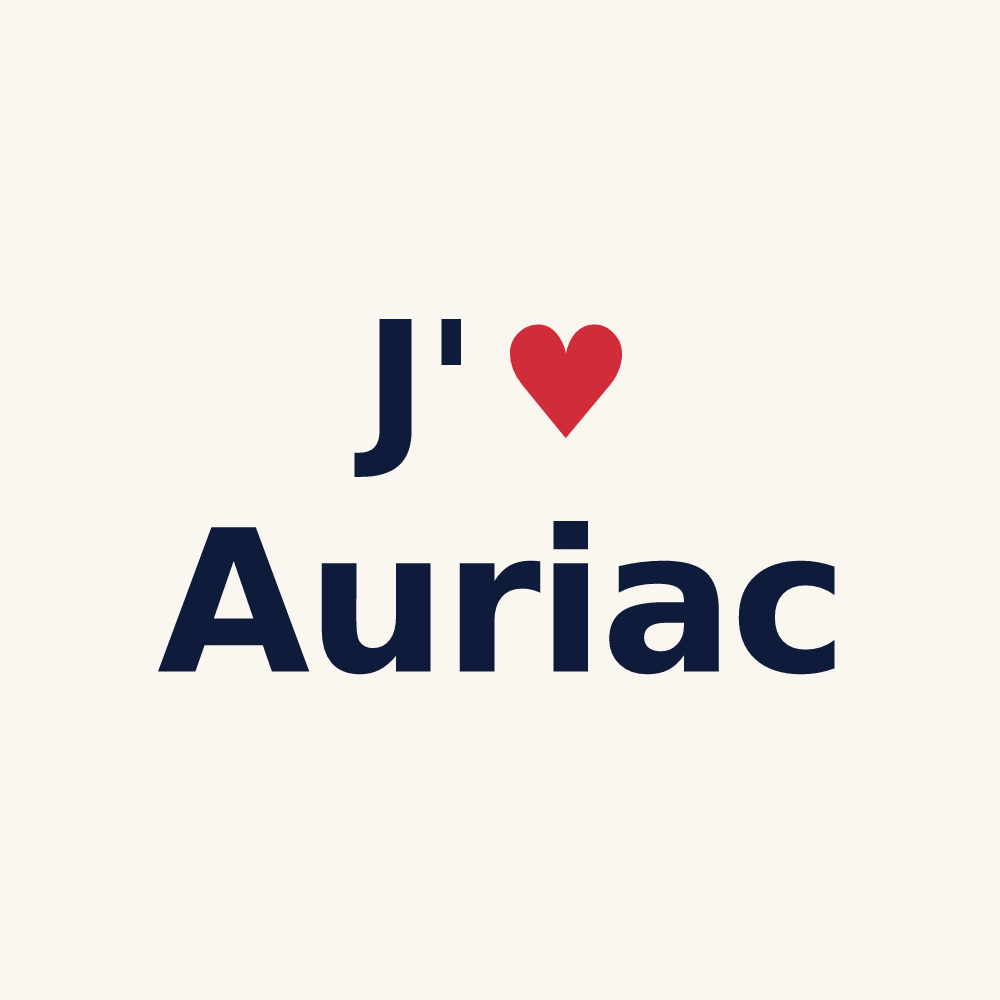 Tasse personnalisée Auriac — design J'aime Auriac
