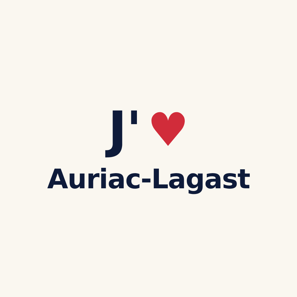 Tasse personnalisée Auriac-Lagast — design J'aime Auriac-Lagast
