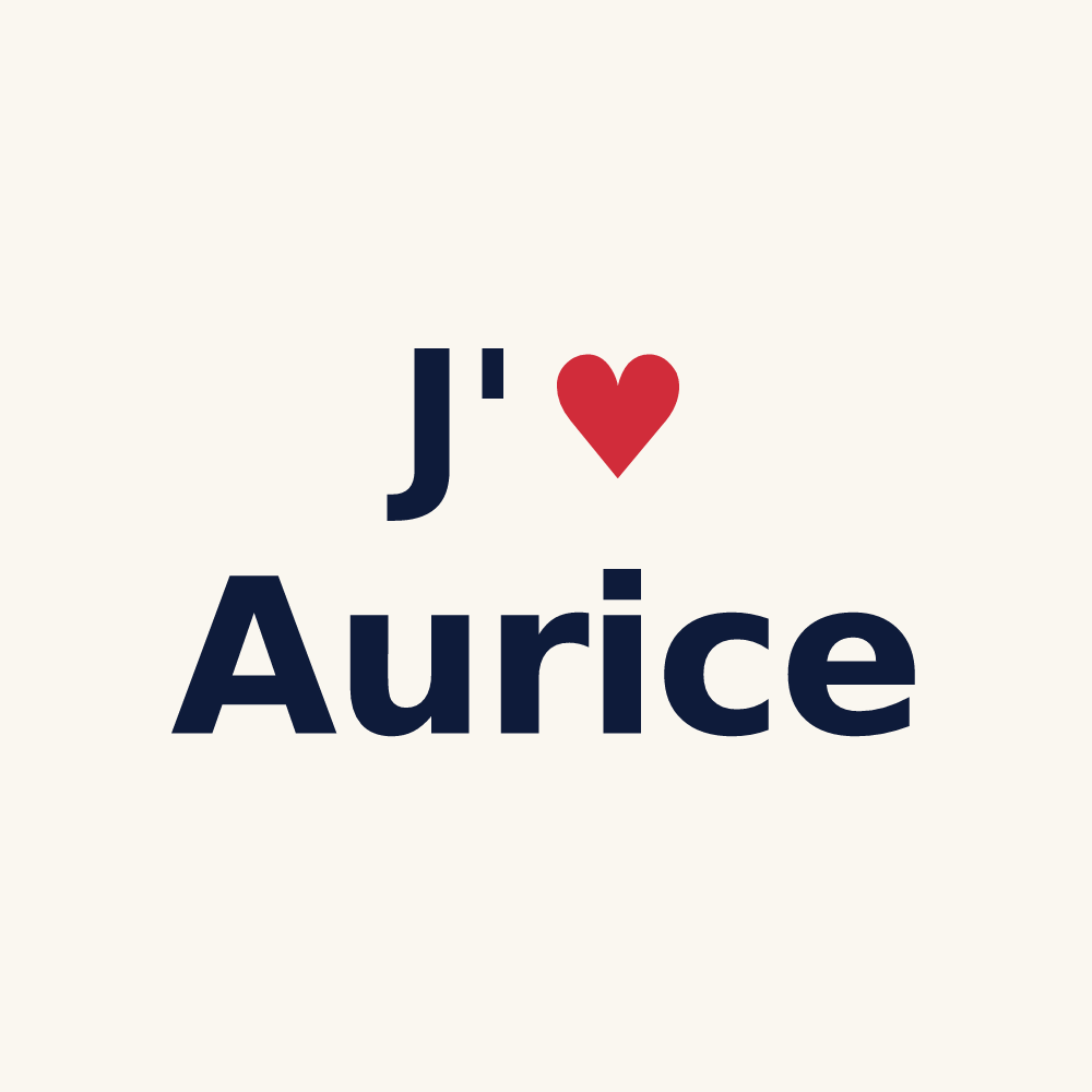 Tasse personnalisée Aurice — design J'aime Aurice