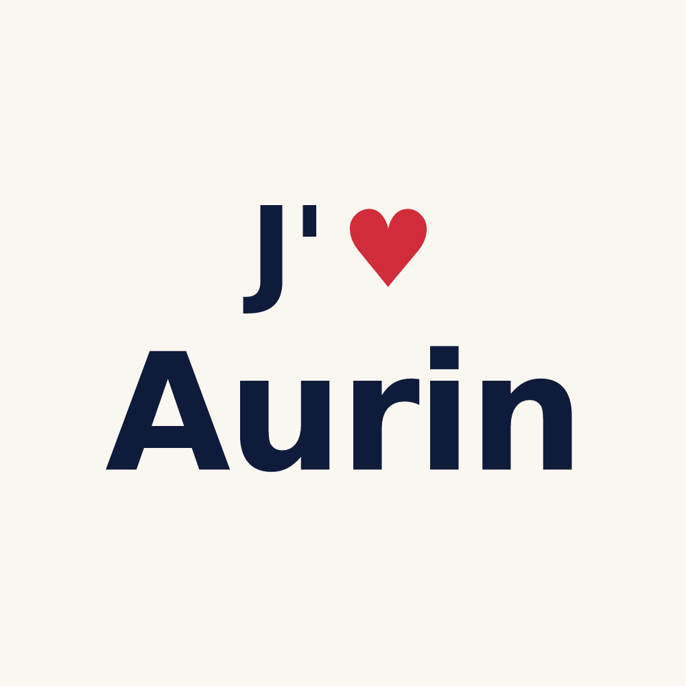 Tasse personnalisée Aurin — design J'aime Aurin