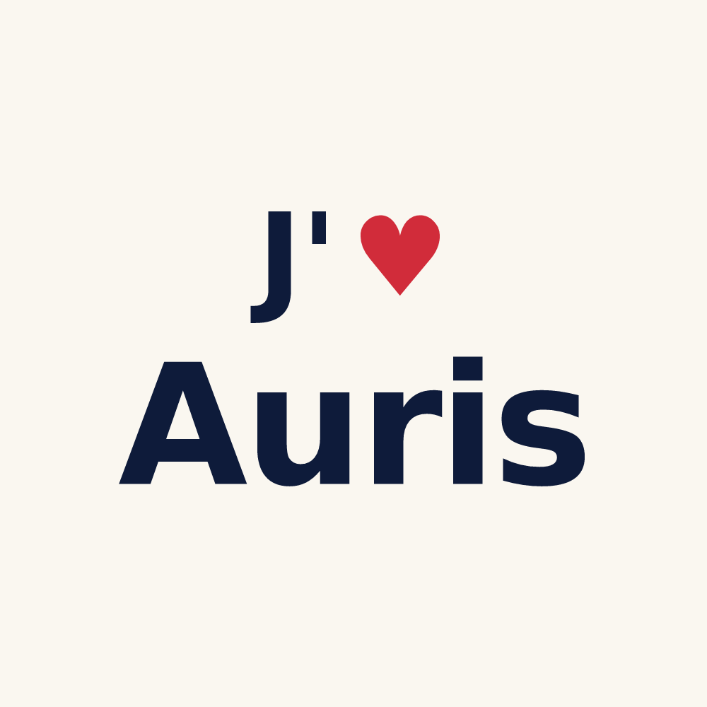 Tasse personnalisée Auris — design J'aime Auris