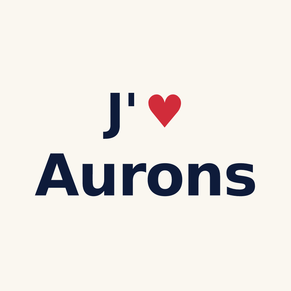 Tasse personnalisée Aurons — design « J'aime Aurons » imprimé sur la tasse
