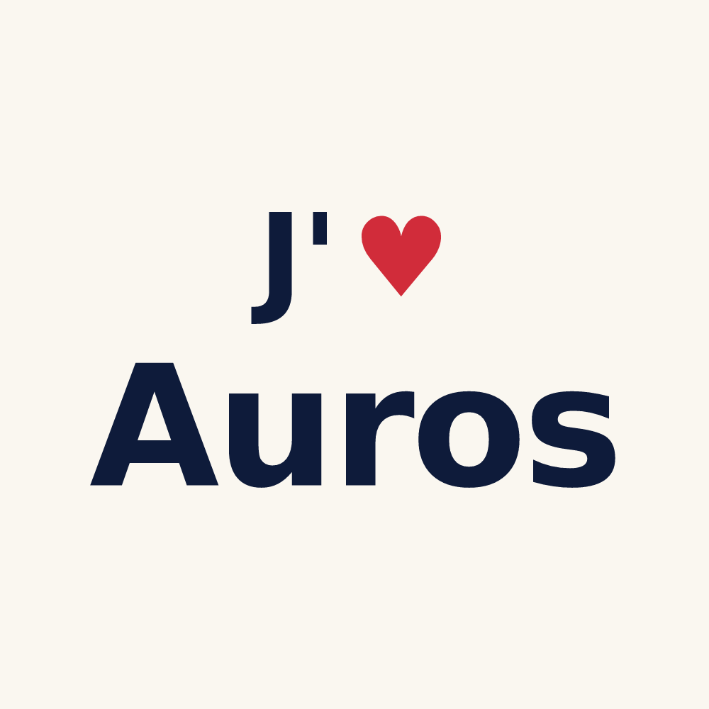 Tasse personnalisée Auros — design J'aime Auros