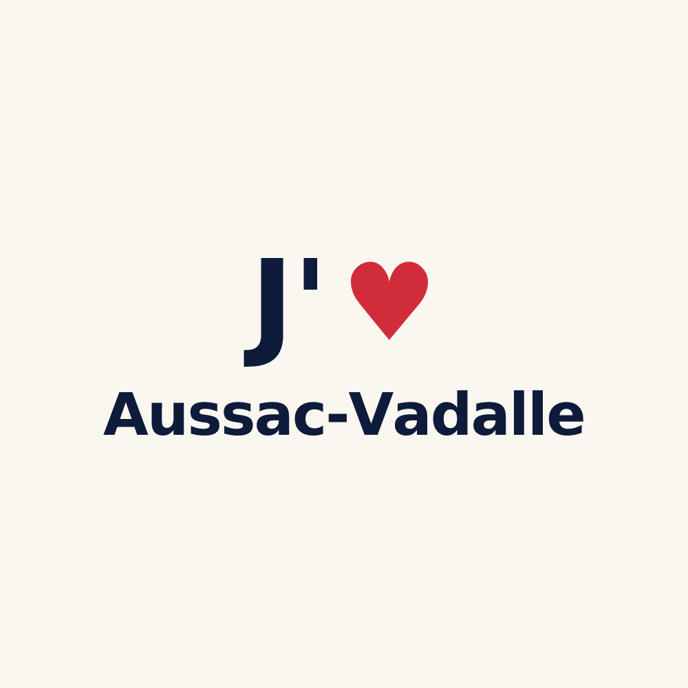 Tasse personnalisée Aussac-Vadalle — design J'aime Aussac-Vadalle