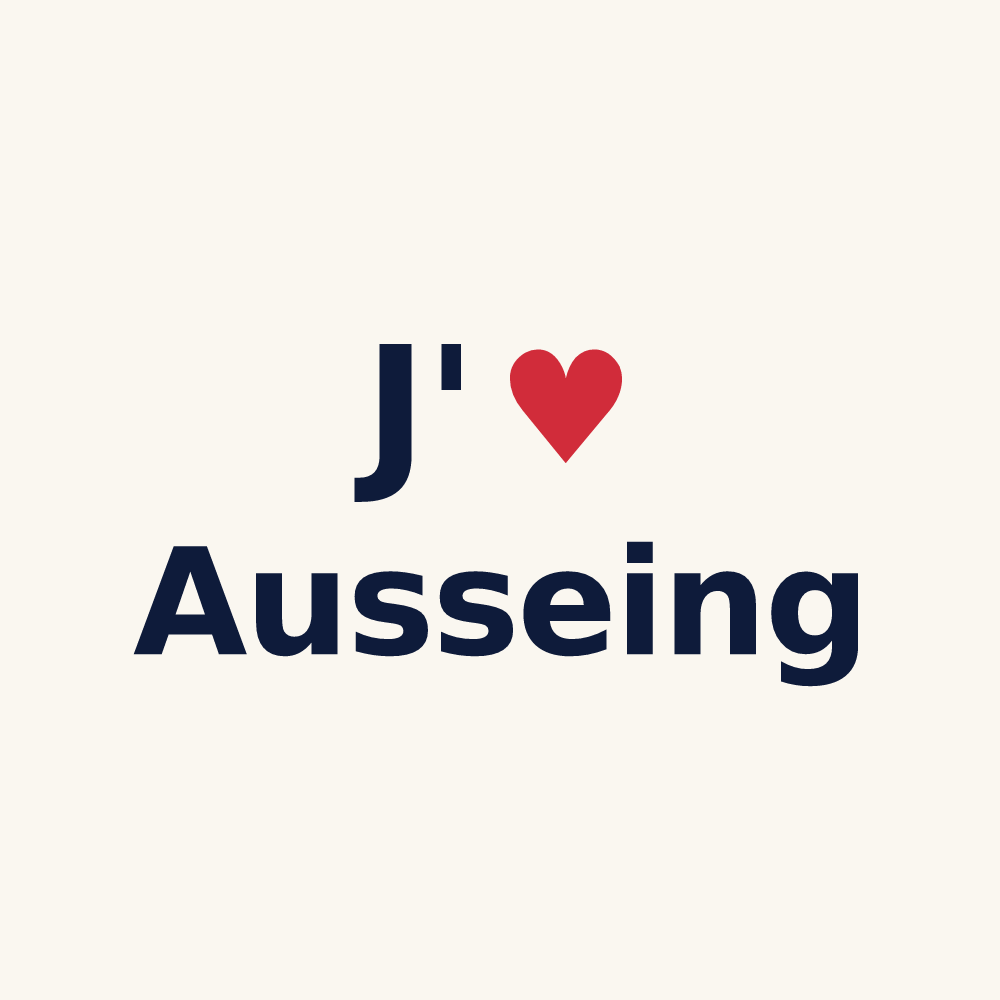 Tasse personnalisée Ausseing — design J'aime Ausseing