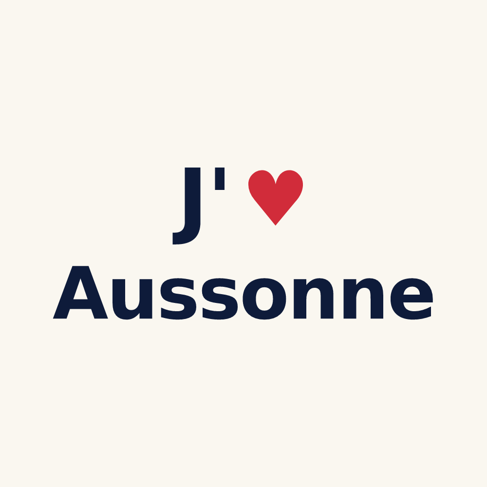 Tasse personnalisée Aussonne — design J'aime Aussonne