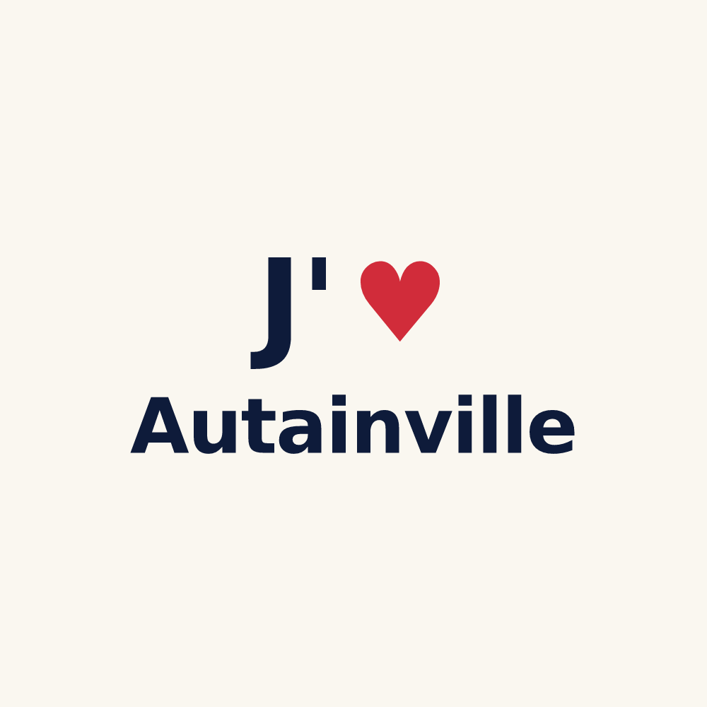 Tasse personnalisée Autainville — design J'aime Autainville