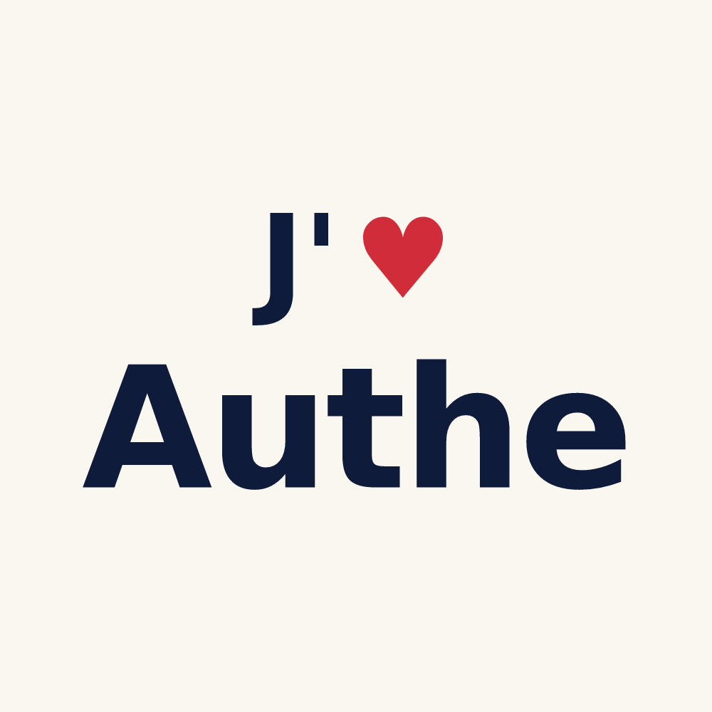 Tasse personnalisée Authe — design J'aime Authe