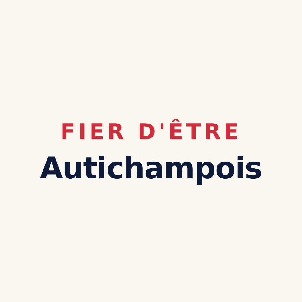 Tasse « Fier d'être Autichampois » — design pour Autichamp