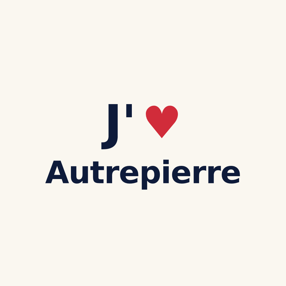 Tasse personnalisée Autrepierre — design J'aime Autrepierre