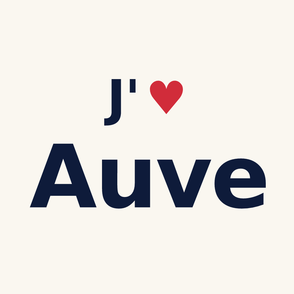 Tasse personnalisée Auve — design J'aime Auve