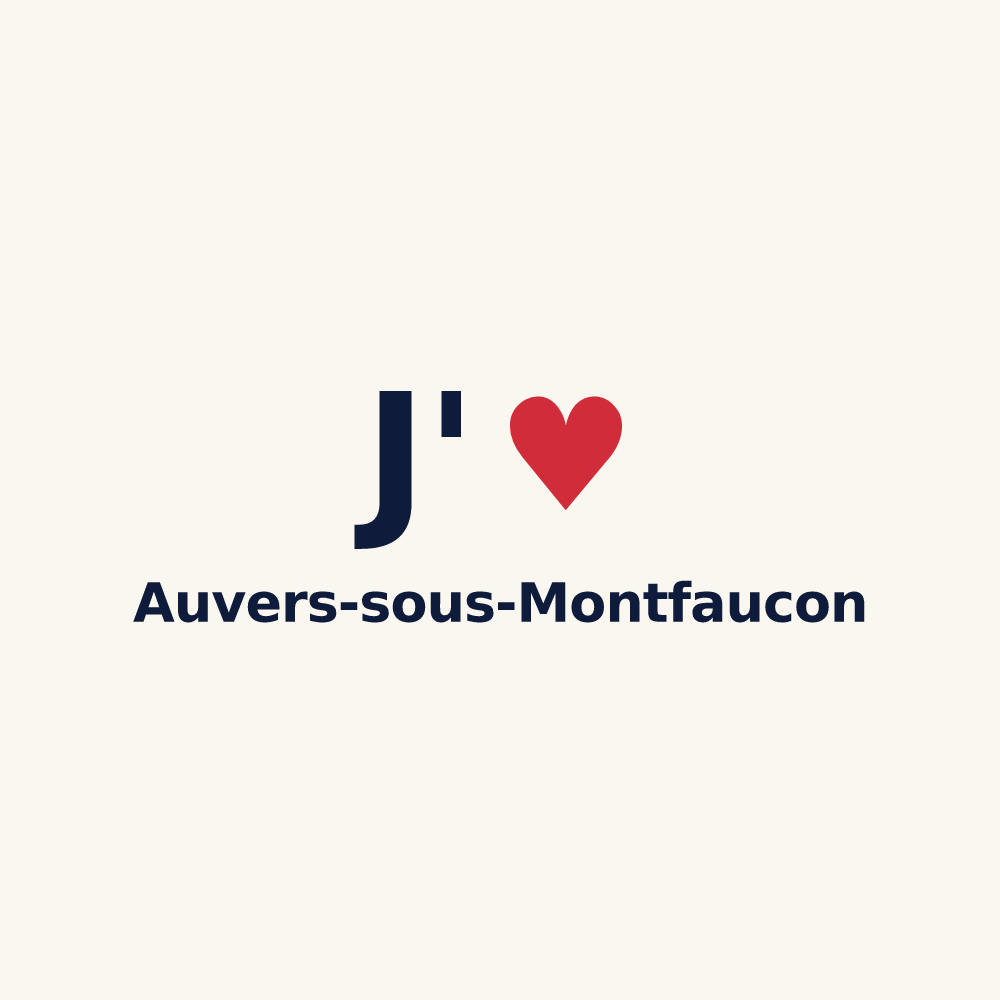 Tasse personnalisée Auvers-sous-Montfaucon — design J'aime Auvers-sous-Montfaucon