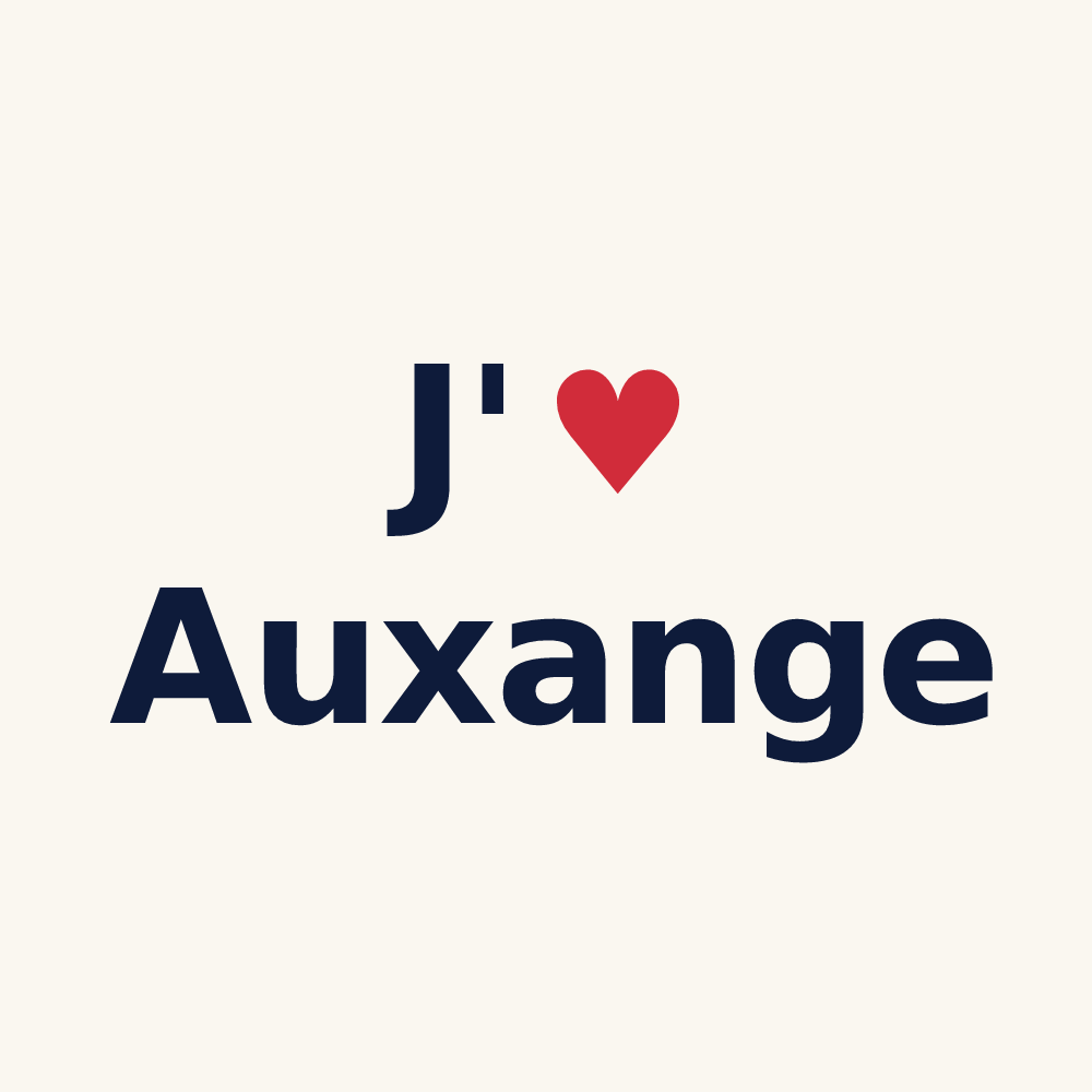 Tasse personnalisée Auxange — design J'aime Auxange