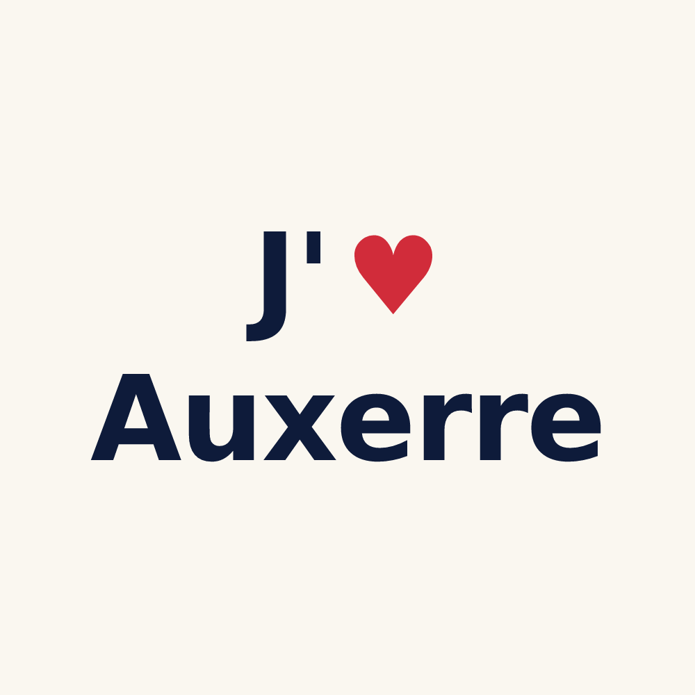 Tasse personnalisée Auxerre — design J'aime Auxerre