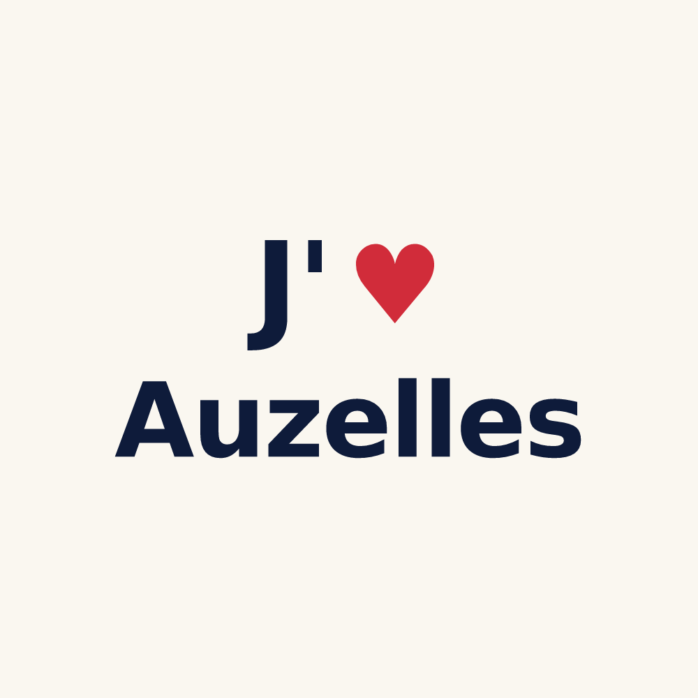 Tasse personnalisée Auzelles — design J'aime Auzelles